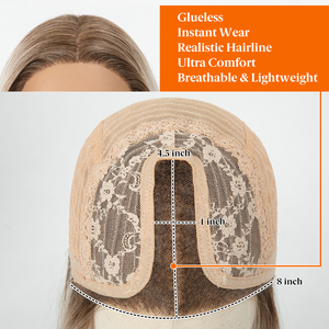 Wholesale Synthetic Kanekalon Fiber Premium Front <strong>Wig</strong> Natural Wave Heat Resistant Invisible Transparent Monofilament Adjustable - Product Image 3