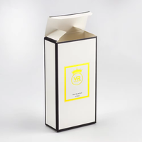 Conception personnalisée de luxe boîte d'emballage cosmétique en papier pour bouteille d'huile essentielle de parfum en relief en or