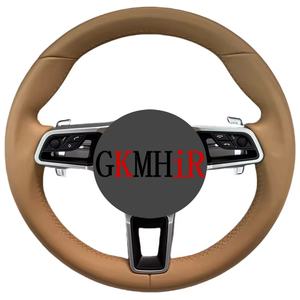 Volante de Cuero Completo Estilo Remache Sin Botones para Porsche Panamera Cayenne Taycan <span class=keywords><strong>Macan</strong></span> 911 718 996 997 958 981 987 - Product Image 4