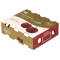 Caja de Fruta de Cartón Corrugado Resistente y Duradera, Personalizable y Reciclable, para Cerezas, Fresas y Mangos, Impermeable