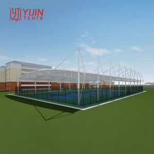 Sport Tennis Court Sun Shade Fabric <b>Roof</b> PVDF Court <b>Roof</b> Architectural Umbrella Tensile Membrane Structure <b>Canopy</b> - Product Image 4