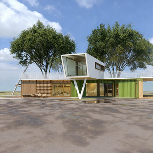 Hiện Đại Di Động Văn Phòng Đúc Sẵn Cửa Hàng Nhà Ngoài Trời Bánh Sandwich Bảng Điều Chỉnh Kết Cấu Thép Tòa Nhà 5 + Năm Bảo Hành 121 + Mph Gió - Product Image 3