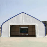Tente de stockage industrielle imperméable en PVC blanc à double treillis 15x30m 20x60m pour jardin, meilleur prix