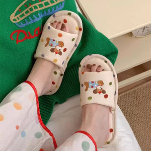 XIXITIAO señoras interior Lino interior casa felpa algodón Niña animal cachorro casa zapatillas para mujer - Product Image 5
