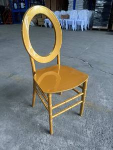 Bán buôn Vòng O trở lại chiavari ghế vàng PP nhựa đám cưới ăn khách sạn ghế - Product Image 6