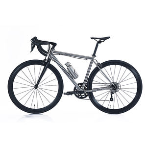 Bicicleta de Carretera de 11 Velocidades Resistente a la Corrosión, Bicicleta de Carreras Muy Ligera con Manillar Curvo de Aleación de Titanio y Ruedas Delanteras de Fibra de Carbono - Product Image 3