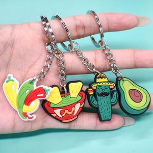 2025 Tùy Chỉnh Mềm PVC Keychain Sa Mạc Cao Bồi Cậu Bé Cô Gái Keychain Quà Lưu Niệm Snack Thực Phẩm Keychain - Product Image 5
