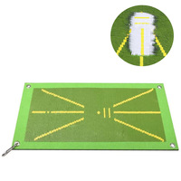 Tapis d'entraînement de golf antidérapant intérieur/extérieur, tapis de frappe SBR léger, affichage de la trajectoire et détection du swing, tapis d'entraînement de golf