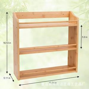 Wooden <b>Spice</b> Rack 3 Tier Multi Layer Kitchen Storage For Condiments <b>Jars</b> Countertop Organizing - Product Image 3