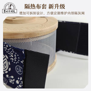 Pot de moxibustion en porcelaine bleue et blanche, boîte portable en bois pour massage santé, thérapie de médecine traditionnelle chinoise - Product Image 4