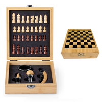 Ensemble cadeau de 4 pièces en bambou durable pour le vin, avec accessoires d'ouverture de bouteille et tire-bouchon (logo personnalisé)