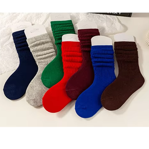 <span class=keywords><strong>2025</strong></span> Mùa Thu Mùa Đông Unisex Vớ Dài Mới Rắn Màu Đàn Hồi Vớ Kẹo Màu Đống Vớ Tinh Khiết Bông Cho Bé Trai Cô Gái - Product Image 1