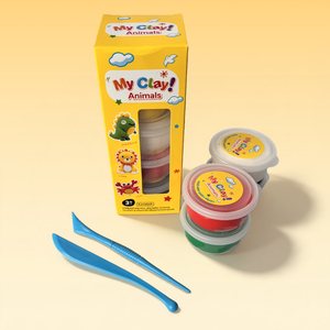 Ensemble d'argile à séchage à l'air écologique, sans cuisson, non collante, pour la modélisation d'animaux, pour l'artisanat éducatif - Product Image 1