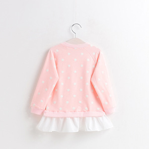 Vendita calda ultimo Design punteggiato di alta qualità felpa tascabile senza cappuccio per <span class=keywords><strong>bambina</strong></span> - Product Image 4