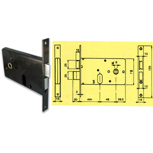 Serratura a Cilindro Ovale E70 LAF47700 di Alta Qualità Made in Italy per Porte Sicure - Product Image 1