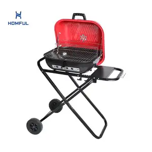 Free sample 18.5 Inch Portable Grill Folding Barbecue Grill Camping Patio Outdoor Cooking Grills