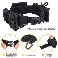 IDOGEAR MRB 500D Nylon Modulaire Tactique Ceinture Logo Personnalisé Réglable avec Intérieur et Métal pour Boucle MOLLE Tissu Ceintures