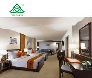Juegos de muebles de dormitorio de hotel de cinco estrellas Fabricante de muebles de hospitalidad comercial <span class=keywords><strong>Suministros</strong></span> de habitación de hotel de madera para apartamento - Product Image 1