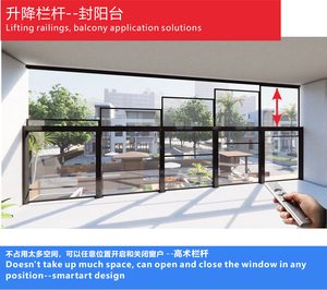 2025 New Designed Retractable 1.8m High Wind-stop Commercial Glass Balustrade <strong>Railing</strong> with <strong>Planter</strong> Box - Product Image 3