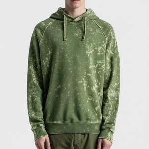 เสื้อฮู้ดผู้ชายแนวสตรีทแวร์เสื้อมีฮู้ดผ้าคอตตอนสีพื้นเสื้อแบบสวมหัวทรงหลวมระบายอากาศได้ดี - Product Image 1