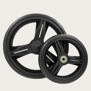 出厂价 6.5 英寸聚氨酯和 EVA 轮子，带滚珠轴承，适用于婴儿推车/童车替换件、餐厅使用 - Product Image 1