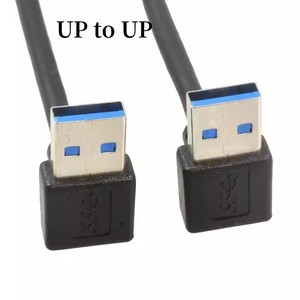 Câble USB coudé double tête mâle-mâle 3.0 pour la connexion de données, de disques durs mobiles, de décodeurs, de radiateurs et de cartes graphiques - Product Image 4