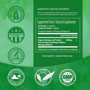 Kapsul <span class=keywords><strong>Moringa</strong></span> Protein Daun Alami Label Pribadi OEM Vegetarian |   Kapsul Bubuk <span class=keywords><strong>Moringa</strong></span> untuk Antioksidan - Product Image 2