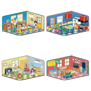 ชุดสร้างอาคารร้านค้าแบบ 3 มิติขนาดเล็ก สำหรับเด็กอายุ 5-7 ปี ของเล่นกระดาษประกอบเอง ชุดของเล่นเสริมพัฒนาการ ของขวัญเพื่อการศึกษาสำหรับเด็ก - Product Image 4
