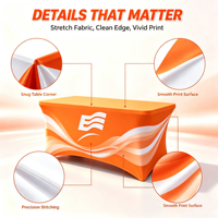 Nappe anti-plis personnalisée imprimée 4/6/8 pieds pour stands de salons professionnels et marketing