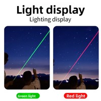 LED笔式手电筒激光笔可充电铝合金红绿双光束办公商务户外指示器教鞭