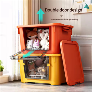 Direct Factory <b>Extra</b> <b>Large</b> Plastic Storage Box with Front Open Window Baby Clothing Organizer for Toys and Bedding - Product Image 4