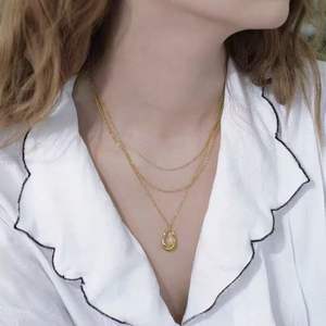 2024 New 925 Silver Material High-end Temperament Gold Oval Hollow <strong>Pendant</strong> <strong>Necklace</strong> - Product Image 2