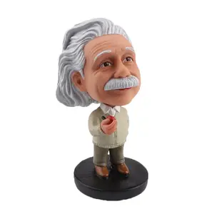 Resin Famous People Figurine Decorative Einstein Bobble Head Dolls Bobblehead For Decor