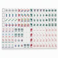 Ensemble de Mahjong Américain de Luxe Personnalisé sur Mesure 160 Pièces 32mm Acrylique 4 Couches avec Jokers et Fleurs, Dos Violet, Face Verte, pour le Divertissement
