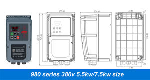 <span class=keywords><strong>M</strong></span>-Driver Vfd Waterdichte Vfd 3 Fase 380V 440V 460V 5.5kw 7.5kw Stofdichte Frequentieregelaar - Product Image 6