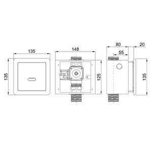 HY-528D Robinet <span class=keywords><strong>de</strong></span> chasse d'eau automatique à capteur sans contact certifié CE, montage mural, panneau en acier inoxydable 304, hôtels, salles <span class=keywords><strong>de</strong></span> <span class=keywords><strong>bain</strong></span>, cuisines - Product Image 2
