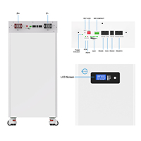 Batterie ESS au sol de 15 kWh, 48 V 51,2 V 300 Ah, batterie LiFePO4 avec BMS 200 A intégré, 8000 cycles pour le stockage d'énergie solaire domestique
