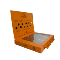 Boîte cadeau personnalisée en gros pour desserts, en éponge imperméable et écologique, pour chocolats et macarons, qualité alimentaire, avec logo personnalisé