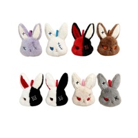Porte-clés en peluche Airongle Halloween Lapin Reborn Sombre en deux parties, polyester avec rembourrage en coton PP, taille 11-30cm