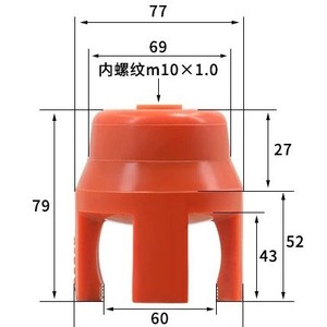 Ventouse en silicone Thomas M10x1.0 79mm pour bras robotique industriel - Product Image 1
