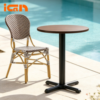 Chaises de jardin en rotin et bambou anti-âge pour l'extérieur, chaises de terrasse pour restaurant