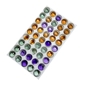 Synthetic <b>Cushion</b> Cut Color Play Loose Gemstones pink green <b>emerald</b> ruby blue sapphire - Product Image 1