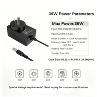 Convertisseur de tension mural MYIXI USB-C DC 5V-30V 1A-6.6A 30W Adaptateur secteur AC en matériau PC pour PC