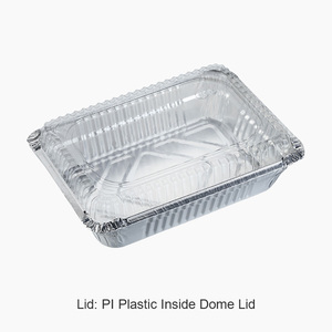 2.25 lb foglio di alluminio padella con coperchio 2 porzione 1000 ml usa e getta cibo togliere contenitore 220 teglia per la ristorazione REC22165I - Product Image 4