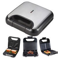 Machines à sandwichs colorées de base, assiettes fixes antiadhésives, machine à sandwichs, Panini, gaufrier, grille-pain