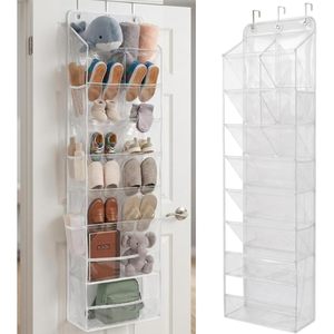 Hanging <b>Shoe</b> Organizer 8 Tier Transparent Over The Door Closet <b>Storage</b> For <b>Shoes</b> Entryway Multifunctional Rack - Product Image 1