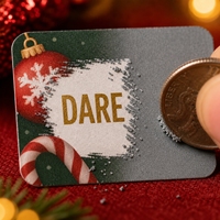 Kerstkraskaarten op maat, eigen formaat en vorm, voor retailpromoties en feestelijke weggeefacties, premium kwaliteit, groothandel