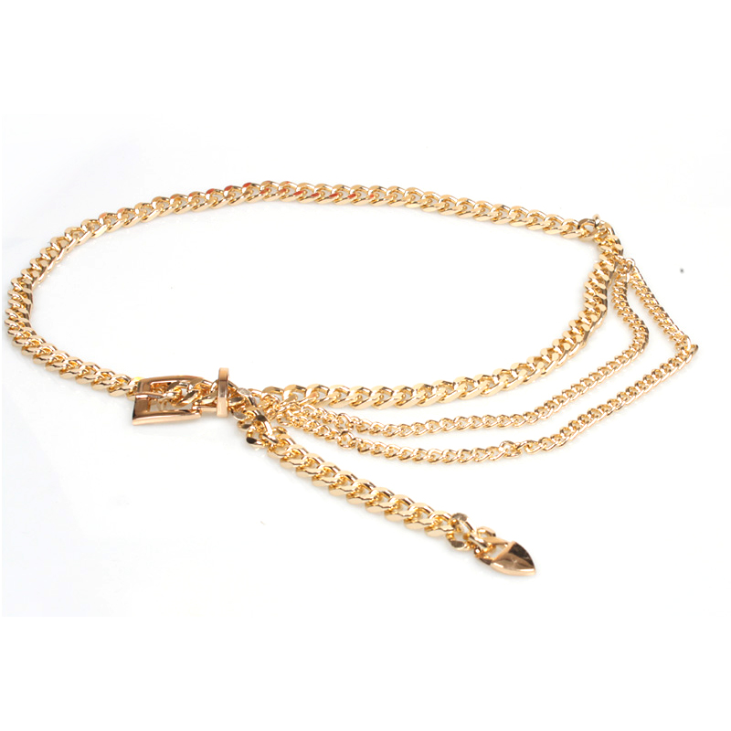 Цепочка на талию для женщин, многослойный металлический пояс на талию, Ювелирное Украшение для тела, золотая цепочка