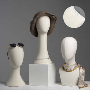 หัวหุ่นวิกโฟมแบบเสียบหัวสีขาวผ้าลินินแบบหนาหัวหุ่นผู้หญิงสำหรับโชว์หมว<span class=keywords><strong>ก</strong></span> - Product Image 6