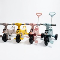 Tricycle pour enfants en gros, pour bébés de 2 à 4 ans, tricycles à pédales pas chers avec poignée de poussée pour contrôle parental